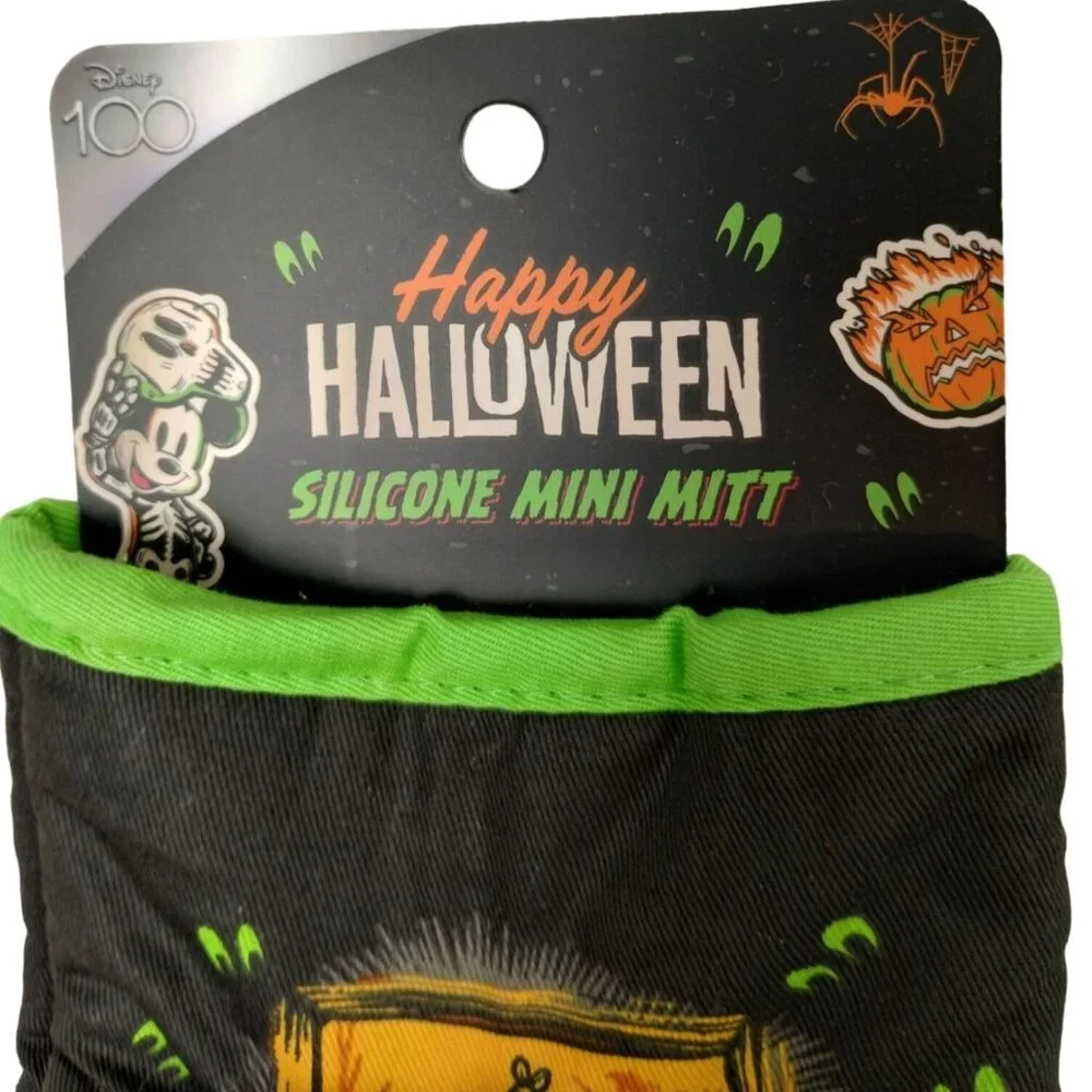 Disney 100 Mickey Mouse Halloween Kitchen Towel and Silicone Mini Mitt Set